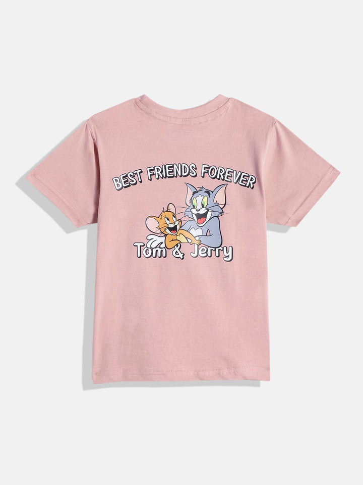 Happy Faces Boys Tom & Jerry Back Printed Pure Cotton T-shirt
