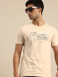Being Human Brand Logo Printed Pure Cotton Slim Fit T-shirt