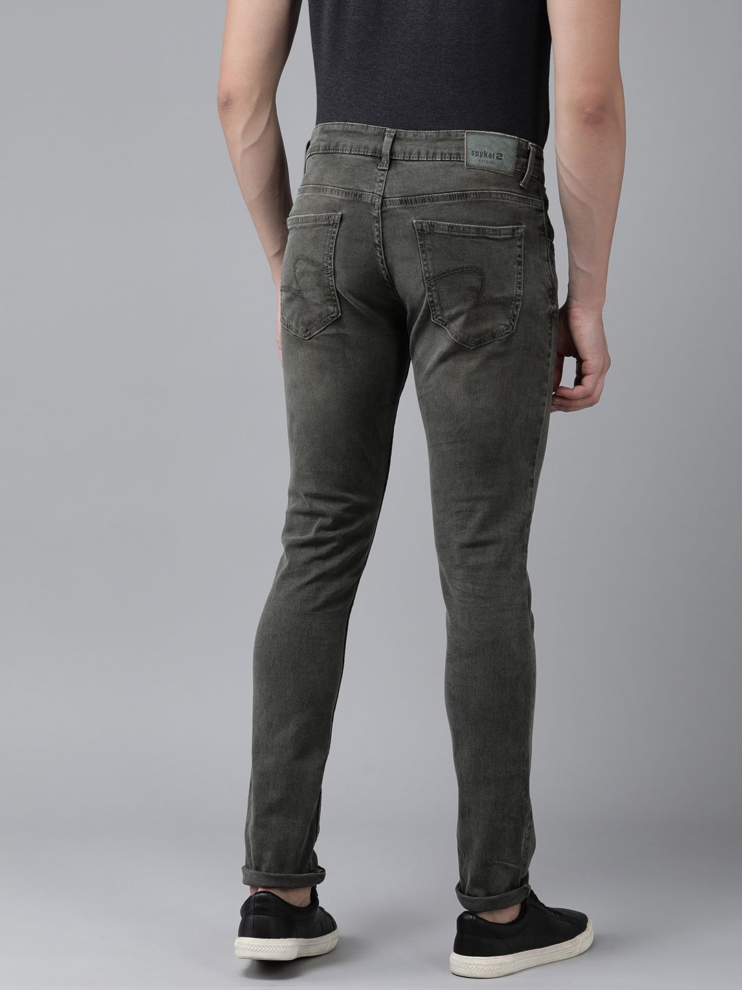 SPYKAR Men Slim Fit Low-Rise Heavy Fade Stretchable Jeans