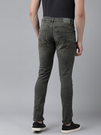 SPYKAR Men Slim Fit Low-Rise Heavy Fade Stretchable Jeans