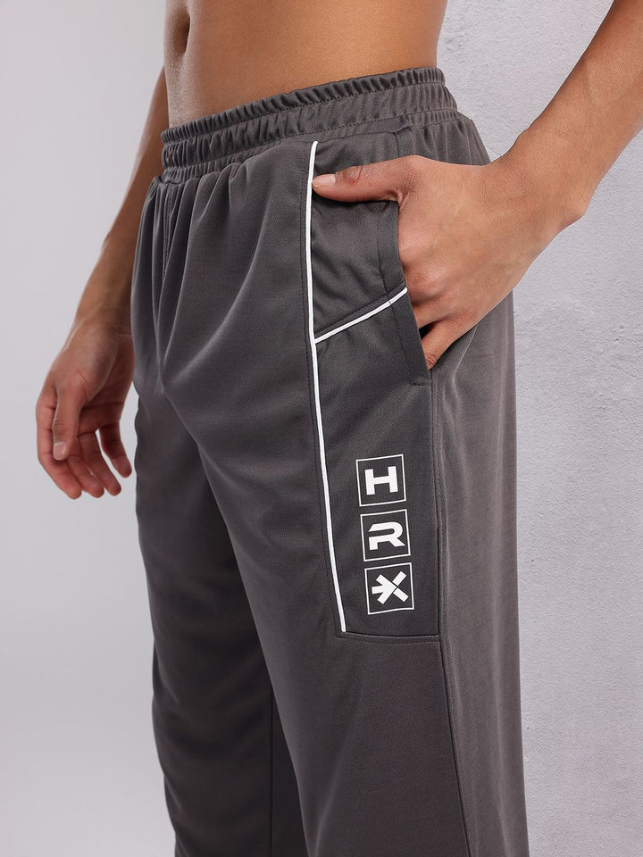 HRX by Hrithik Roshan Men Brand Logo Printed Mid-Rise Rapid-Dry Training Joggers