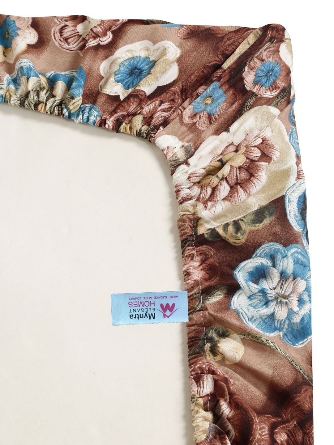 Myntra Elegant Homes Brown Floral 300 TC King Cadar dengan 2 Sarung Bantal