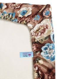 Myntra Elegant Homes Brown Floral 300 TC King Cadar dengan 2 Sarung Bantal