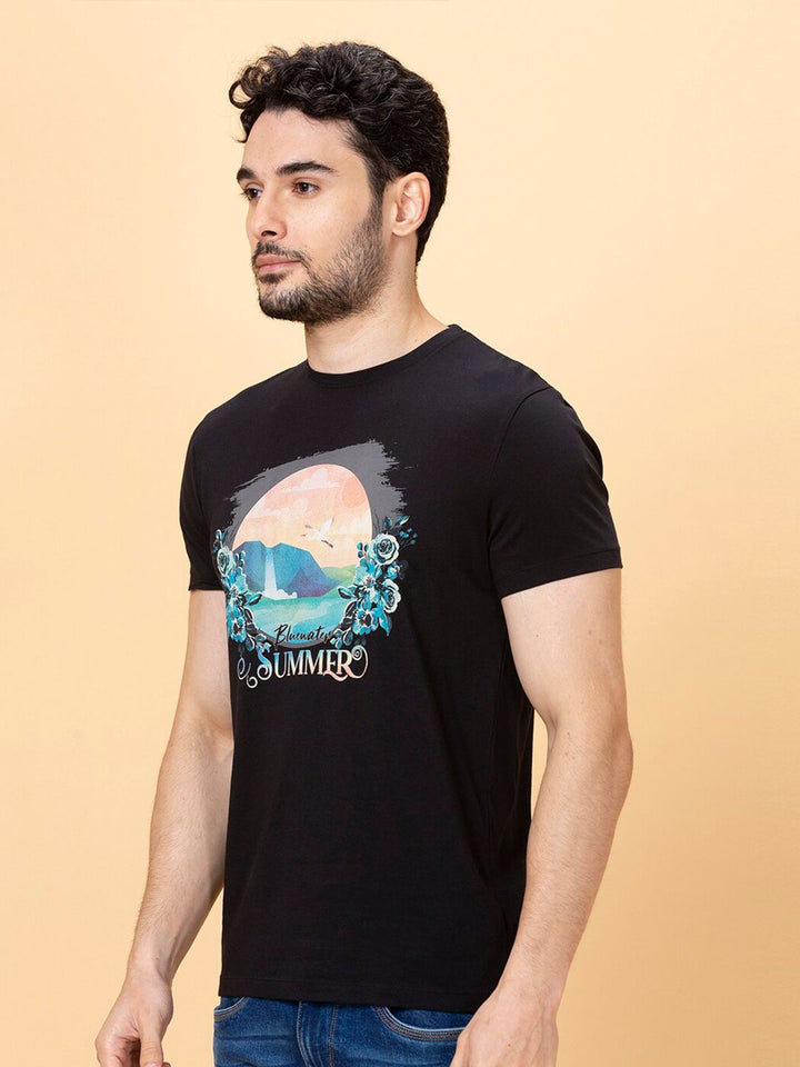 Being Human Graphic Printed Round Neck Casual T-shirt