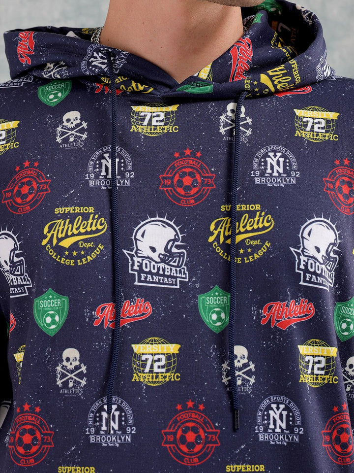The Indian Garage Co Printed Hooded Sweatshirt & Joggers