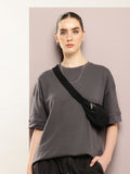 DILLINGER Women Oversized Drop Shoulder Ultra Soft Drapey Cotton Crew Neck T-Shirt