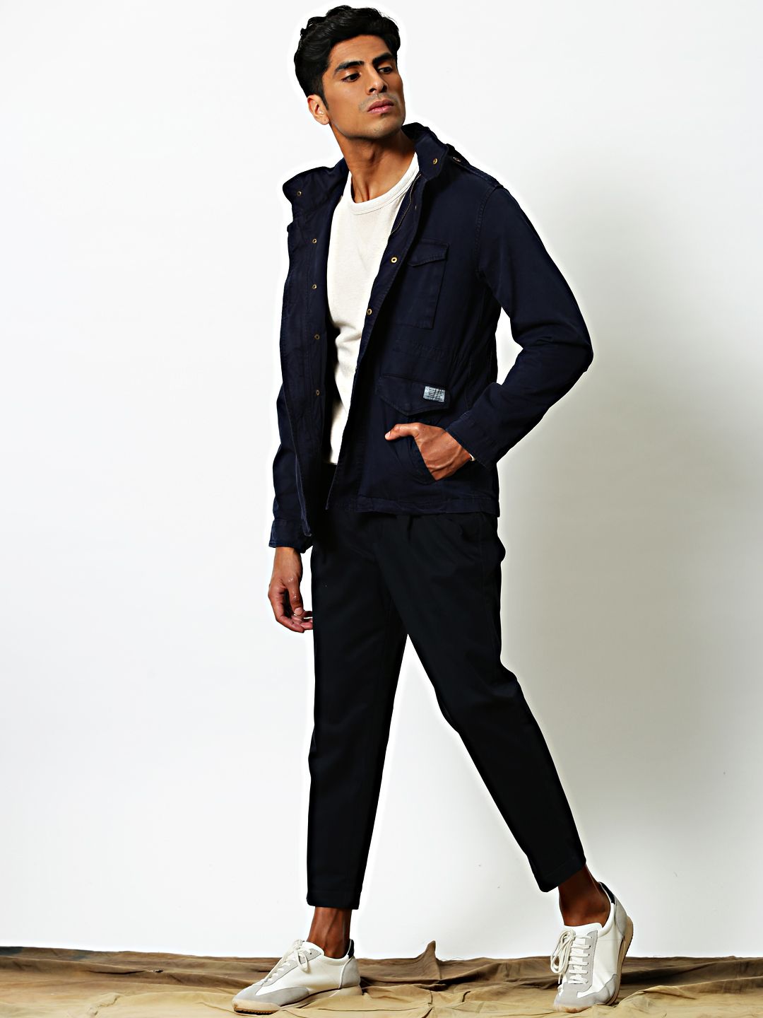 Mr Bowerbird Men Beige Solid Sweatshirt