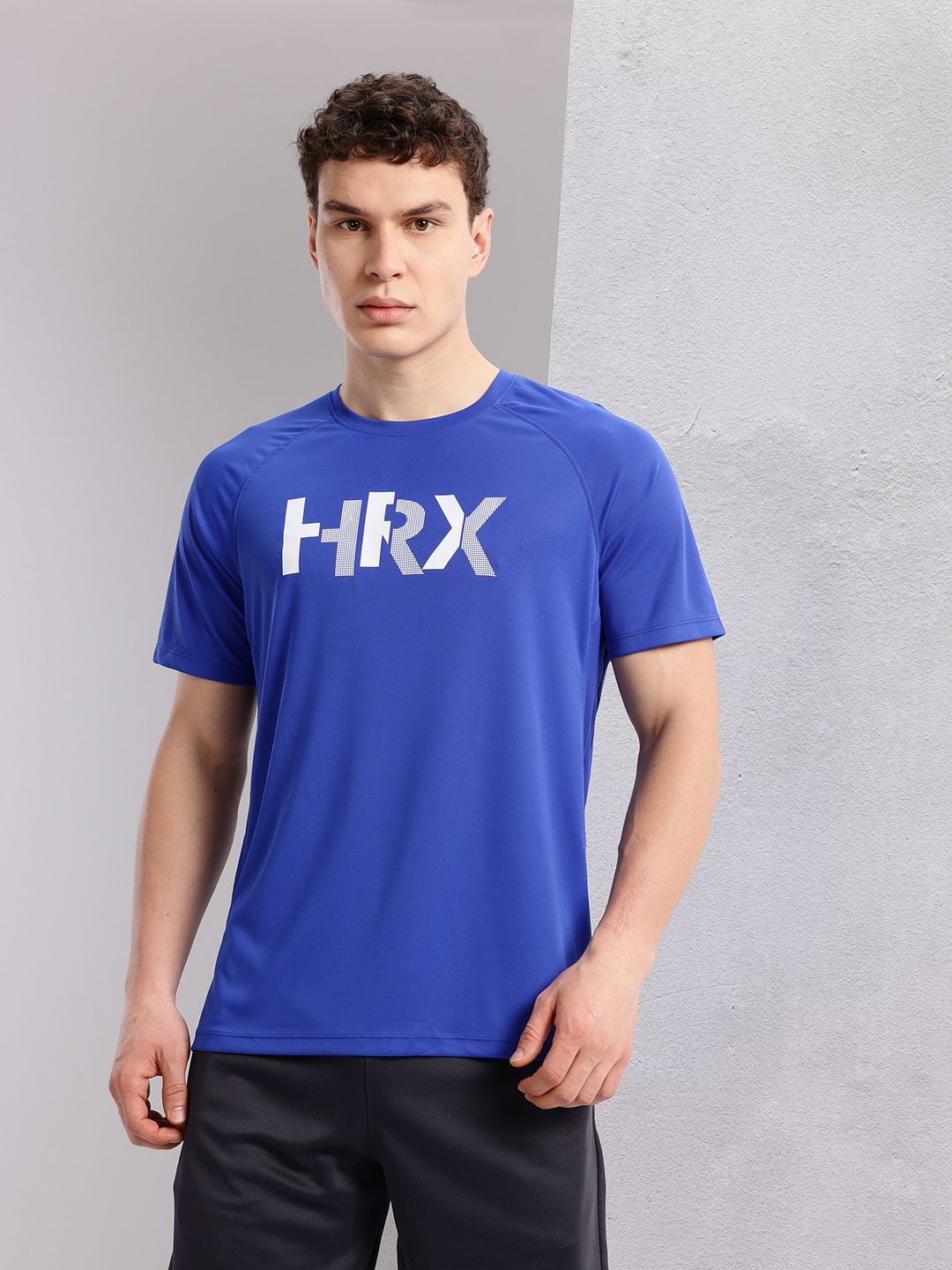 HRX by Hrithik Roshan Rapid-dry Brand Logo Print Training T-shirt