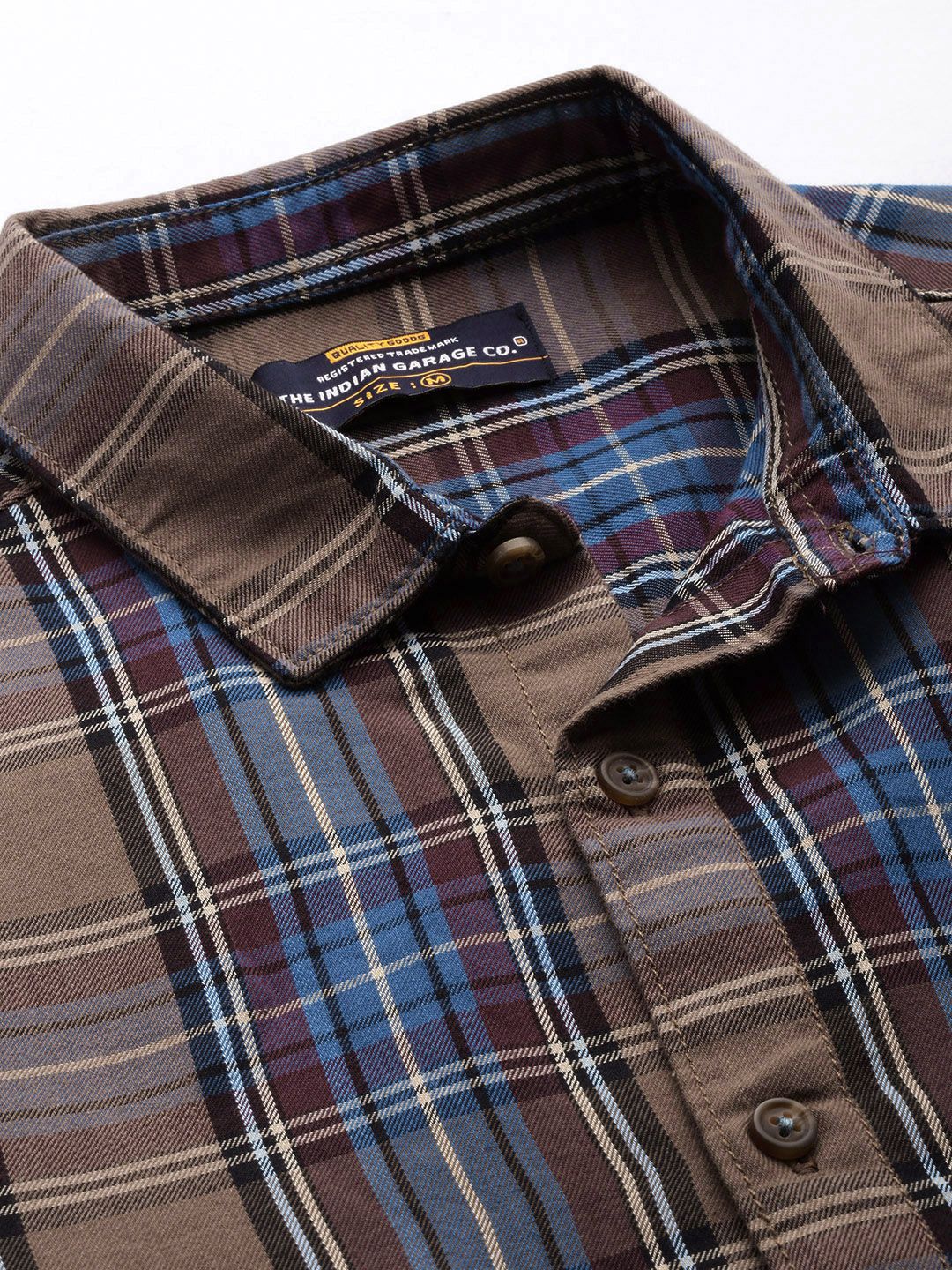 The Indian Garage Co Men Checked Casual Shirt