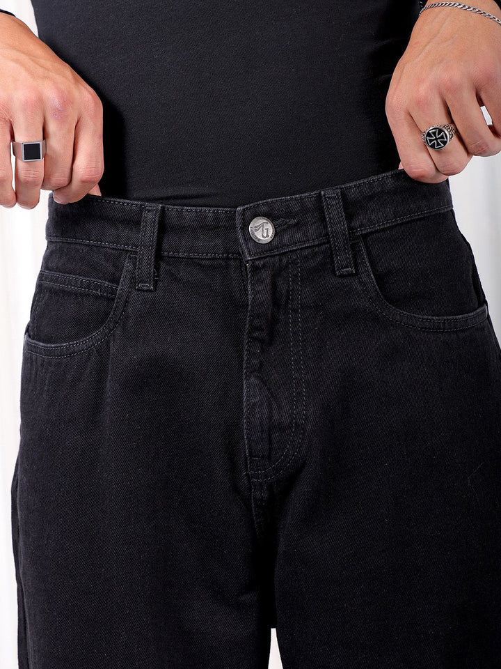 The Indian Garage Co Men Tapered Fit Highly Distressed Pure Cotton Jeans