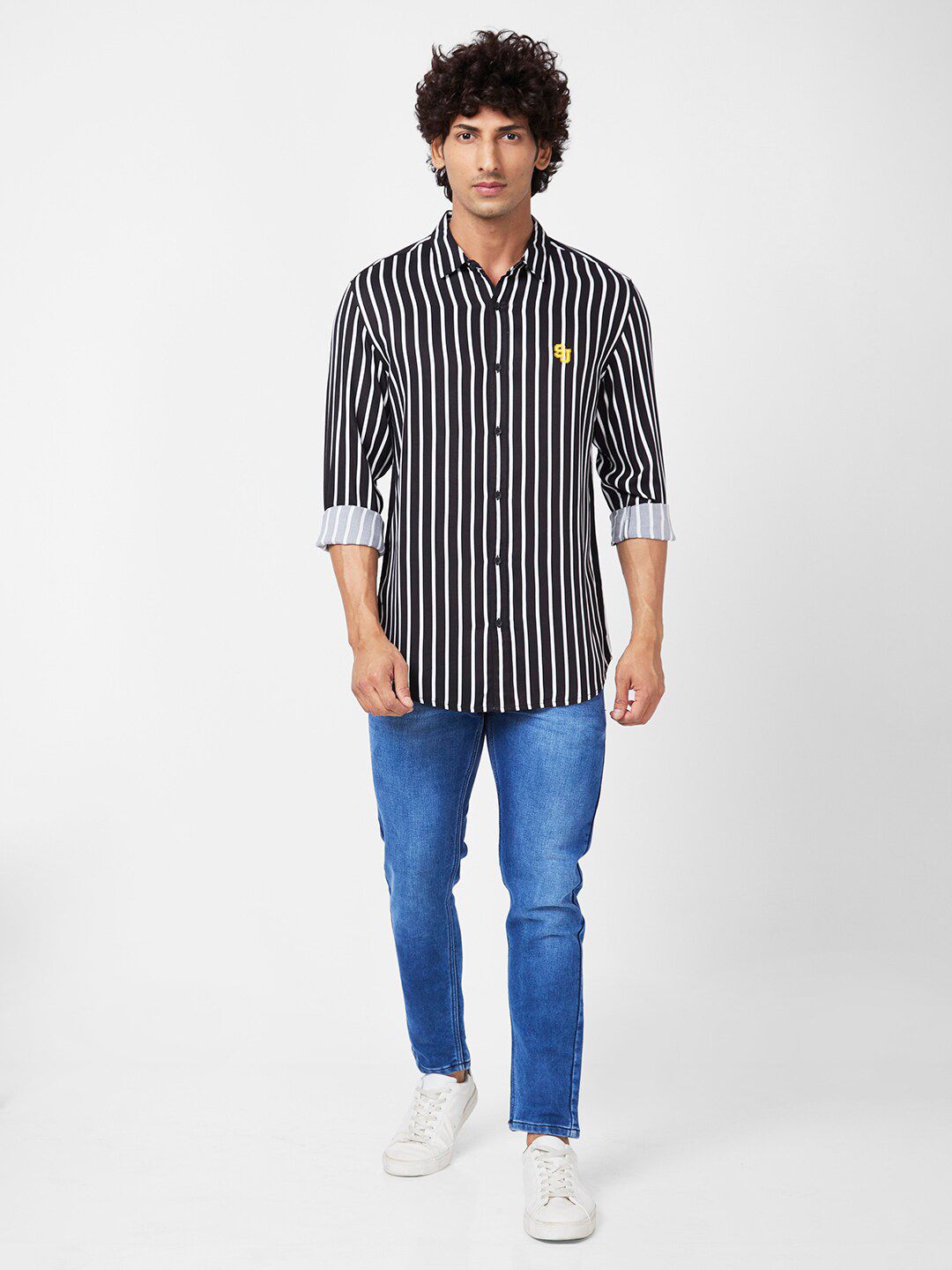 SPYKAR Men Slim Fit Striped Casual Shirt