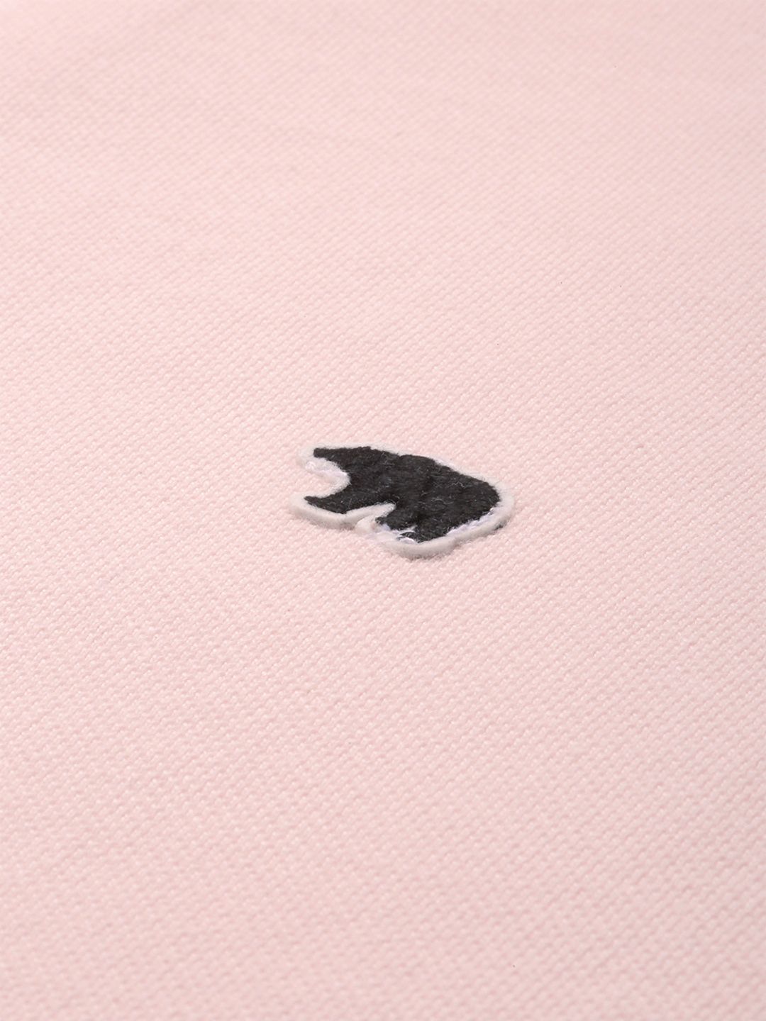 THE BEAR HOUSE Men Pink Polo Collar Cotton Slim Fit T-shirt