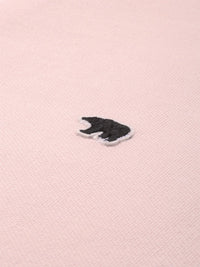 THE BEAR HOUSE Men Pink Polo Collar Cotton Slim Fit T-shirt