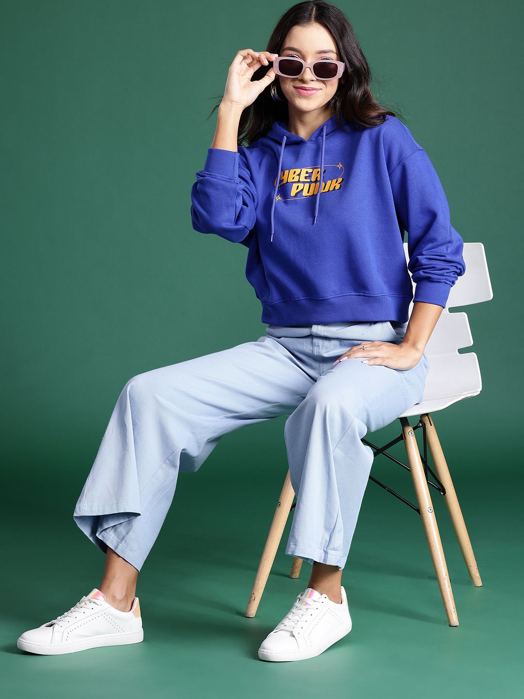 DressBerry Printed Hooded Sweatshirt