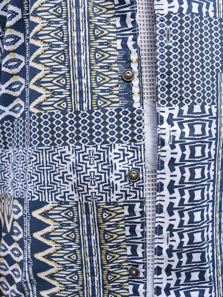 The Indian Garage Co Men Relaxed Fit Indie Printed Resortwear Shirt