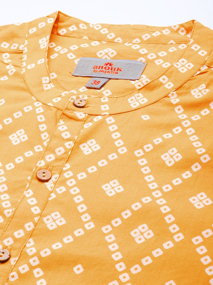 Anouk Geometric Printed Cotton Kurta