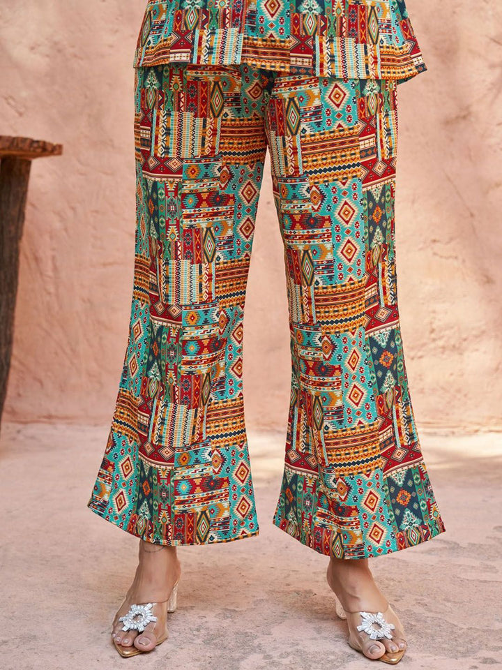 KALINI Printed Regular Tunic with Palazzos