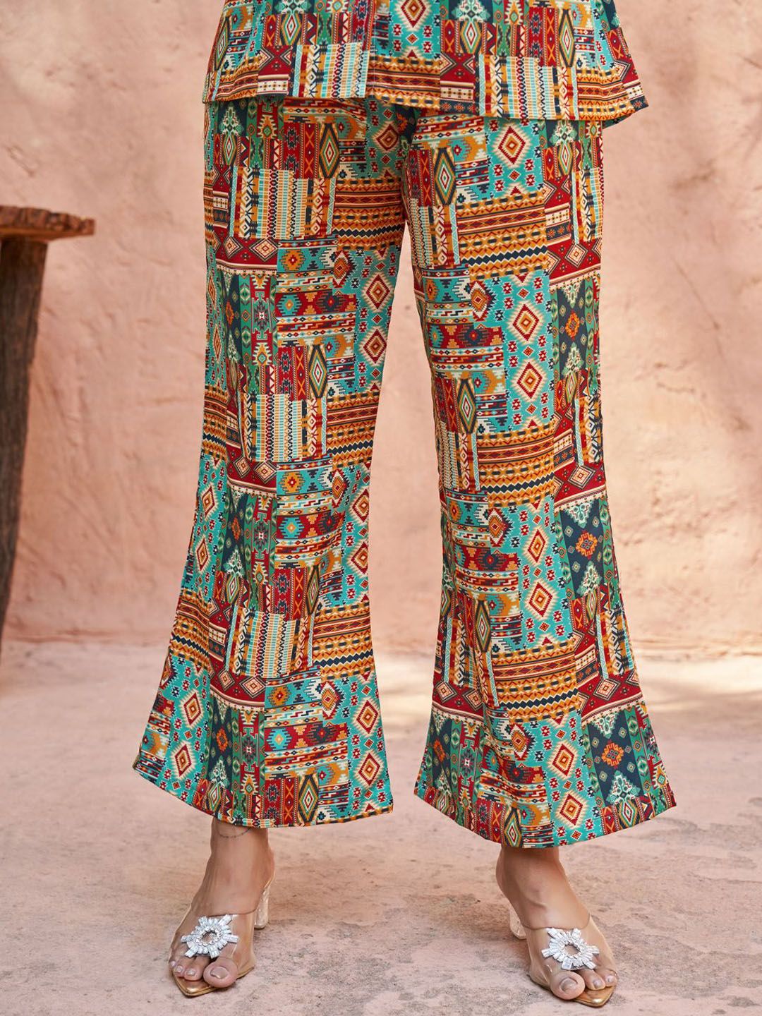 KALINI Printed Regular Tunic with Palazzos