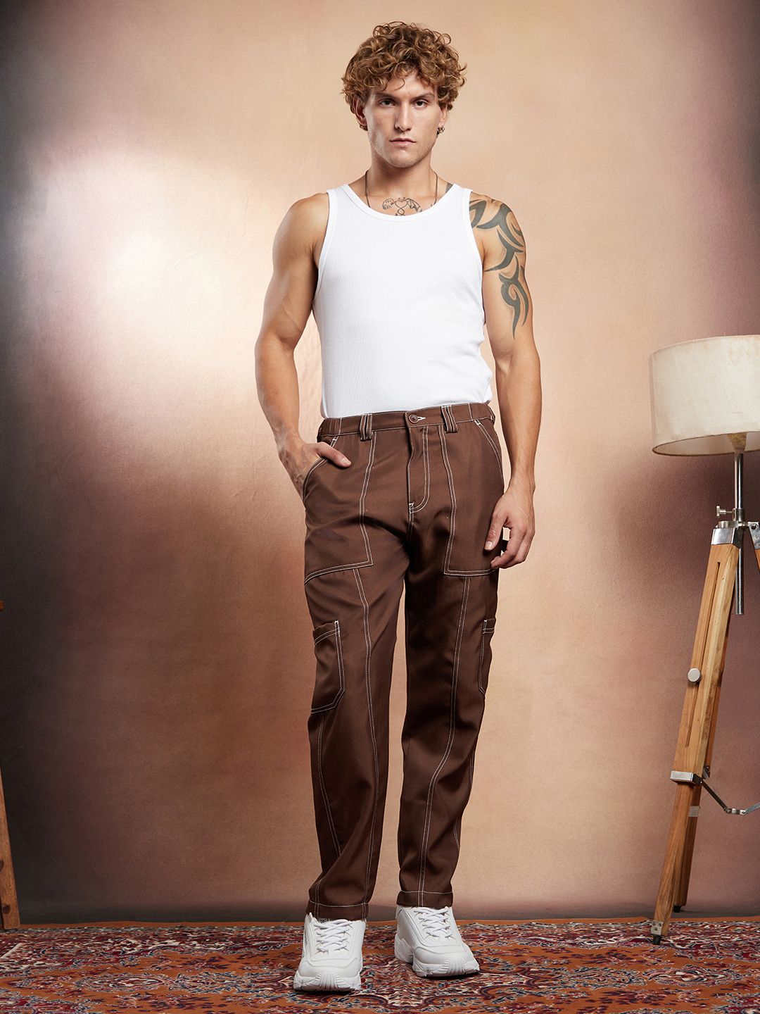 Campus Sutra Men Solid Comfort Trousers