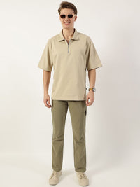 Thomas Scott Men Smart Slim Fit Easy Wash Cotton Cargos