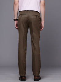 Raymond Men Textured Slim Fit Formal Trousers