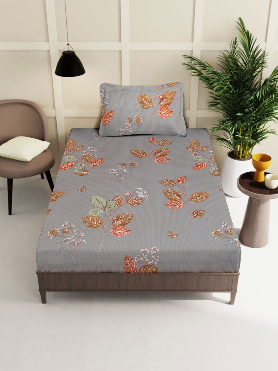 Set Cadar Bujang KLOTTHE Floral Printed Pure Cotton 400 TC