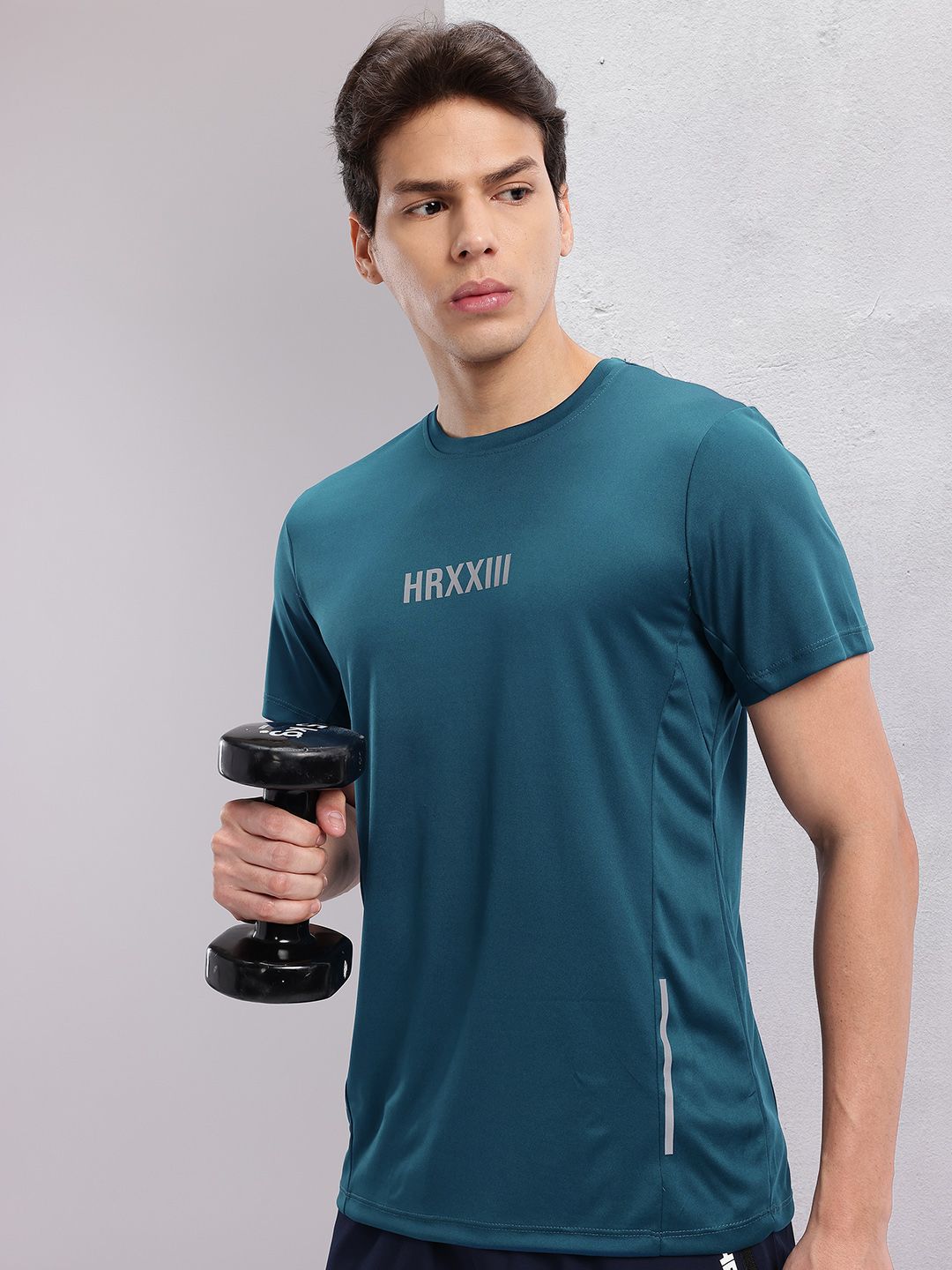 HRX by Hrithik Roshan Men Brand Logo Printed Rapid-Dry Training T-shirt