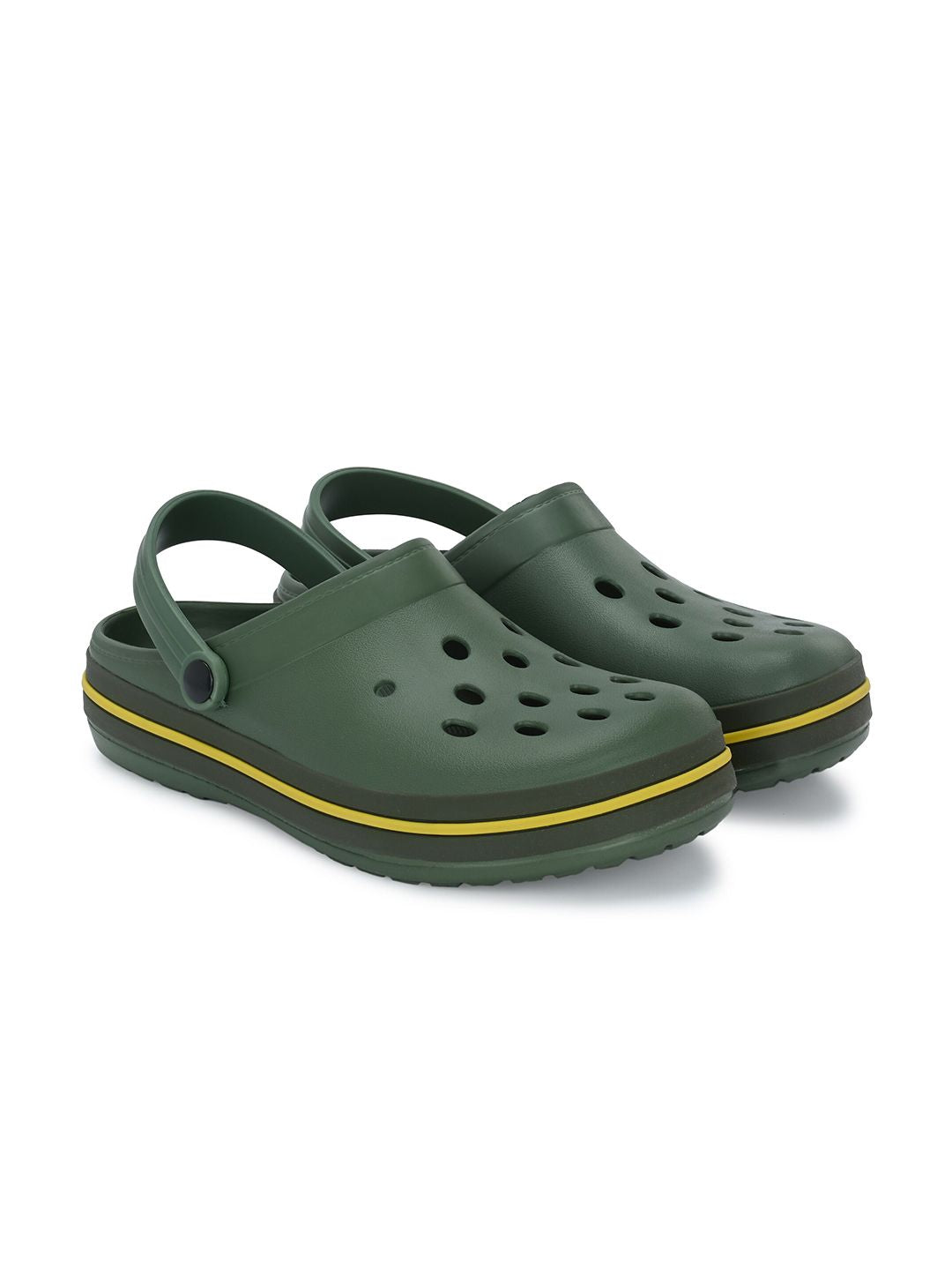 HRX by Hrithik Roshan Men Olive Green Rubber Clogs