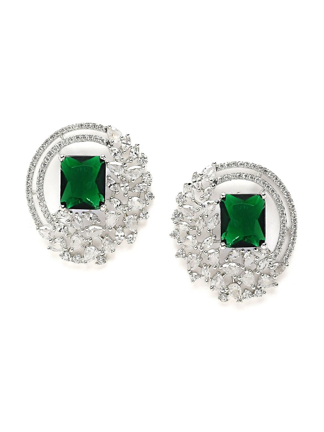 Karatcart Kubik Zirkonia Kontemporari Anting -anting