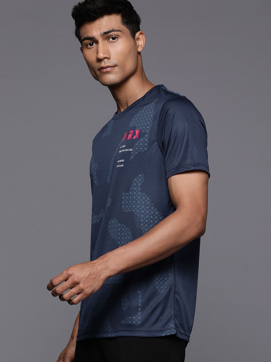 HRX by Hrithik Roshan Men Typography Printed Rapid-Dry Training T-shirt