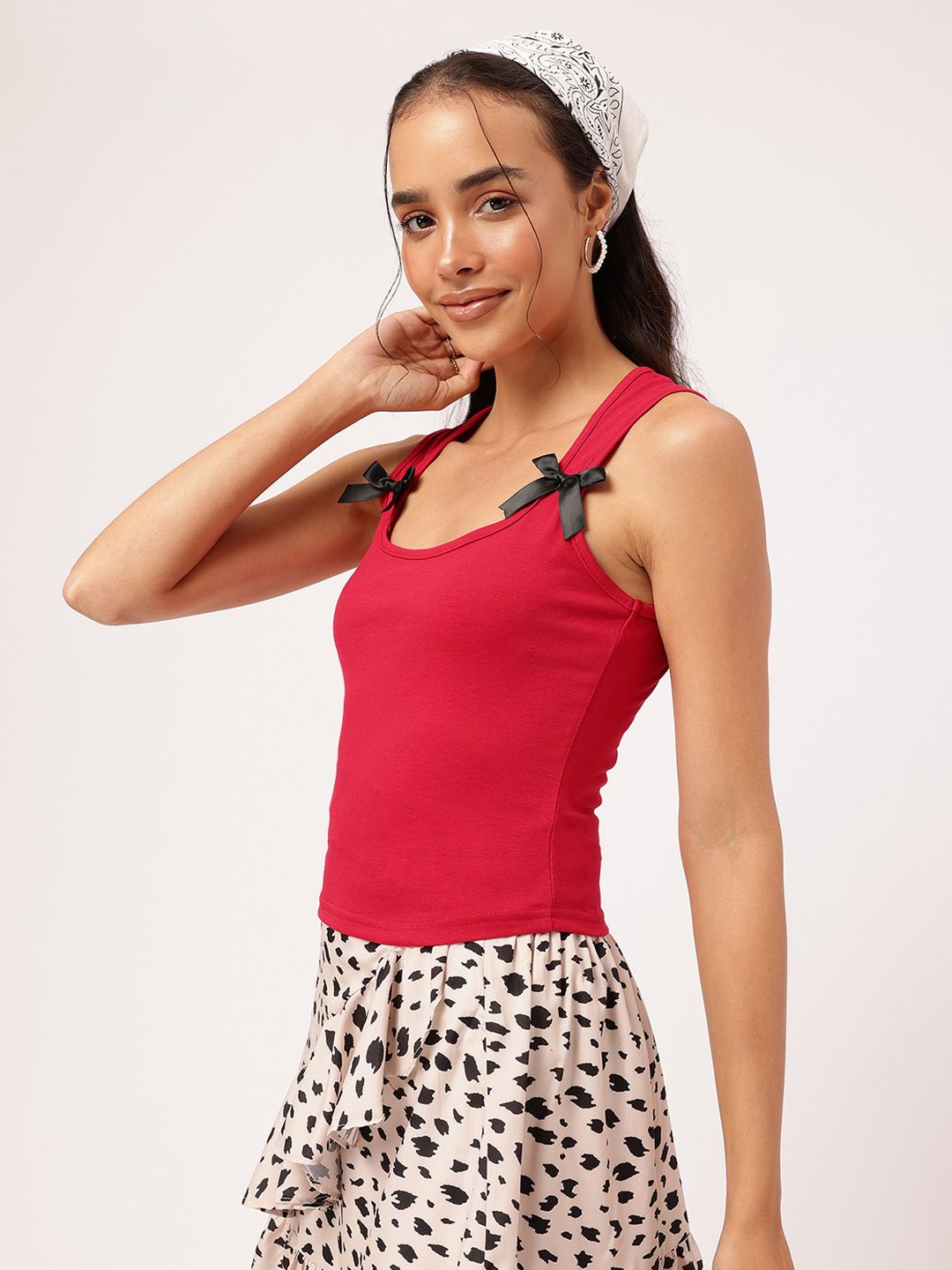 DressBerry Coquette Buzz Square Neck Top