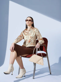STREET 9 Comfort Floral Printed Oversize Casual Shirt