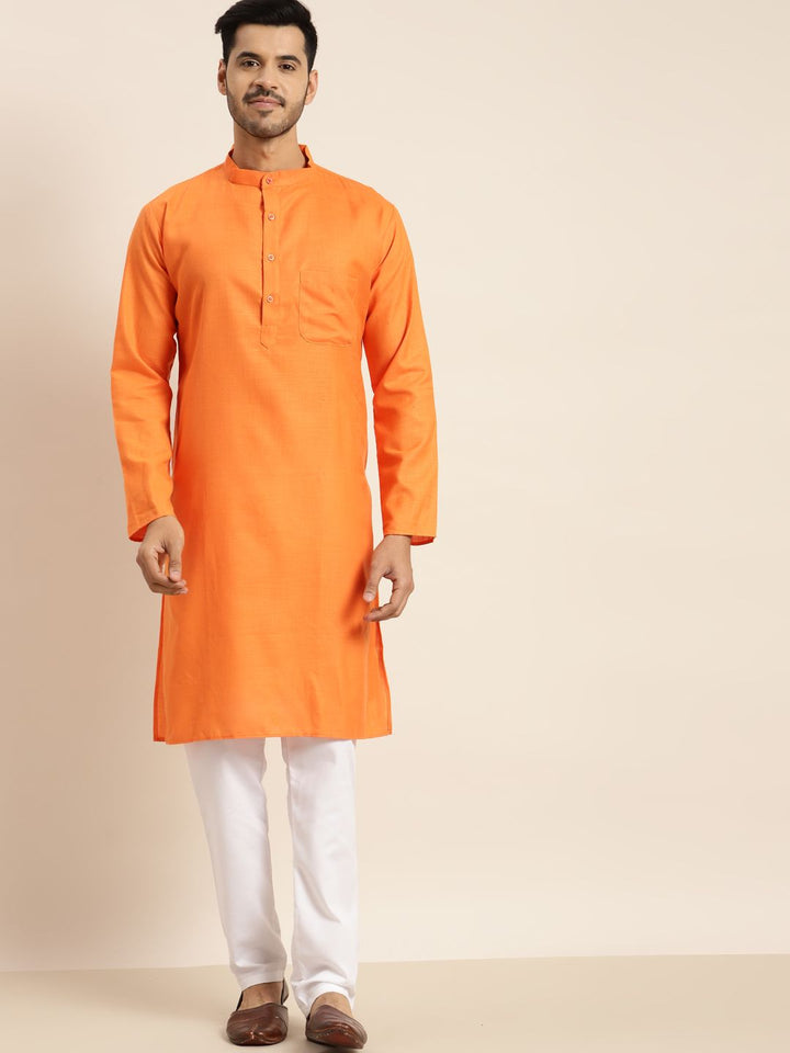 Anug by SOJANYA Men Orange Kurta