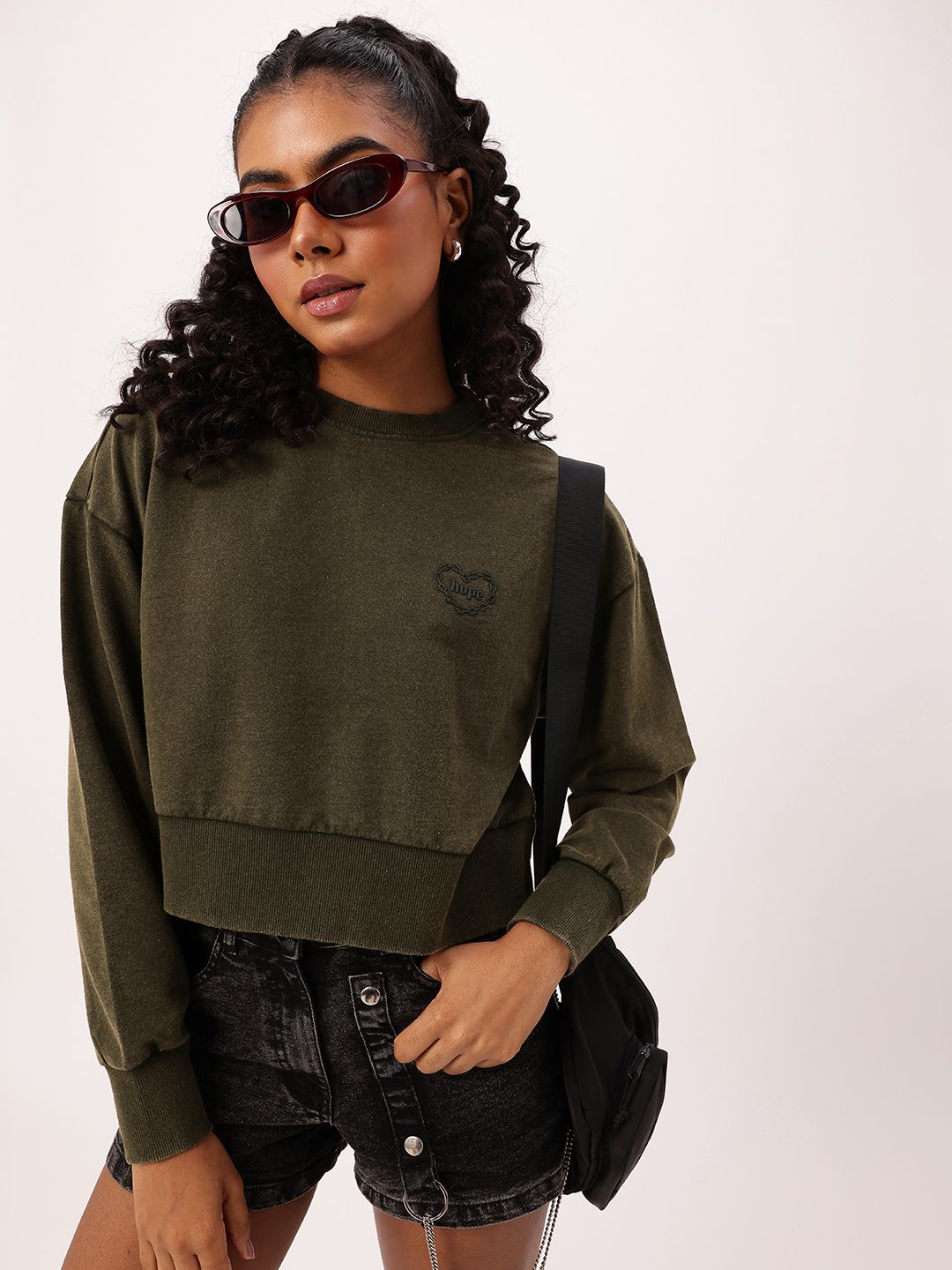 DressBerry Boxy Fit Cotton Terry Sweatshirts