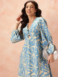 all about you Floral Print Pure Cotton A-Line Midi Dress