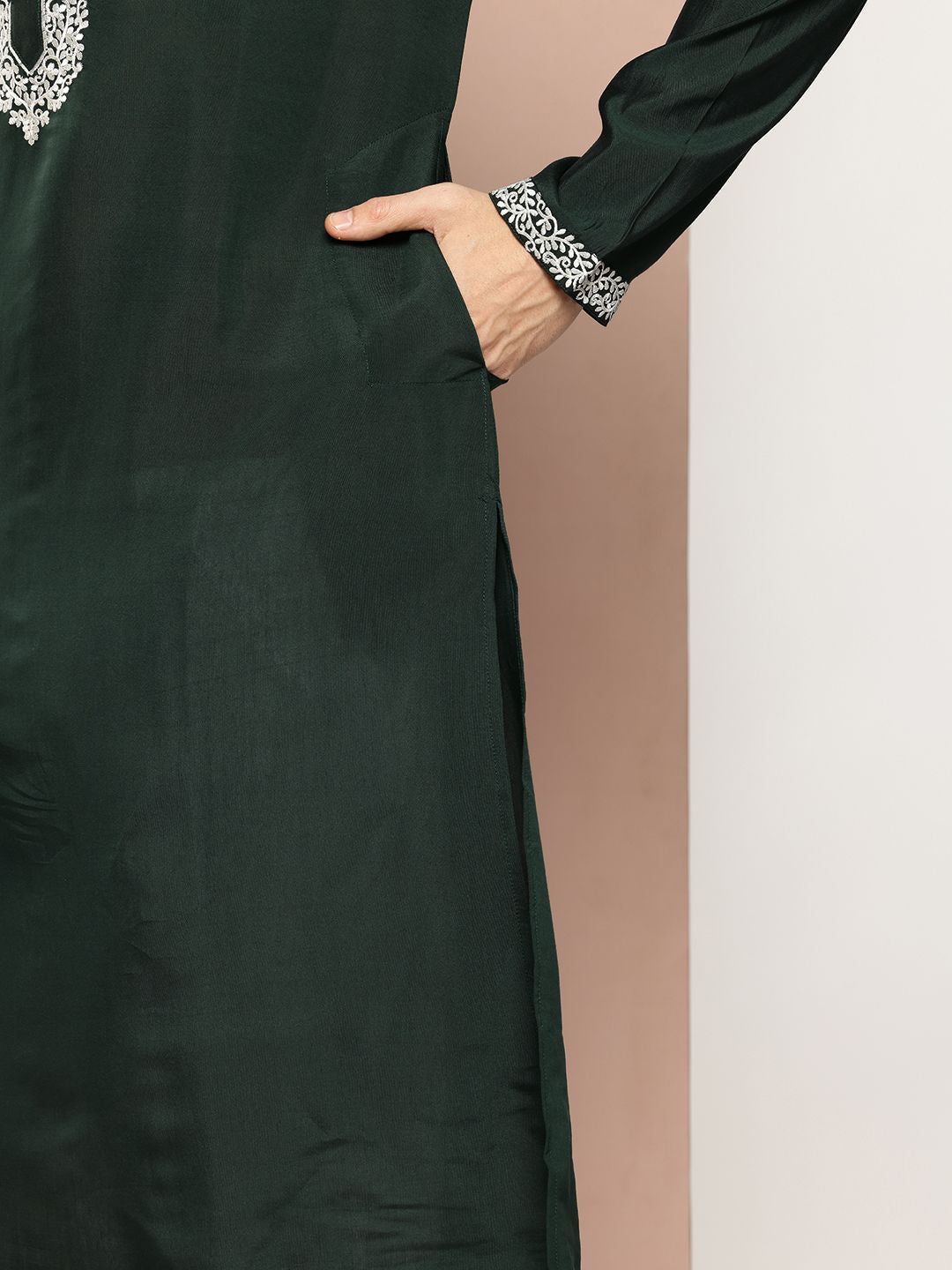 See Designs Embroidered Yoke Design Kurta with Pyjamas