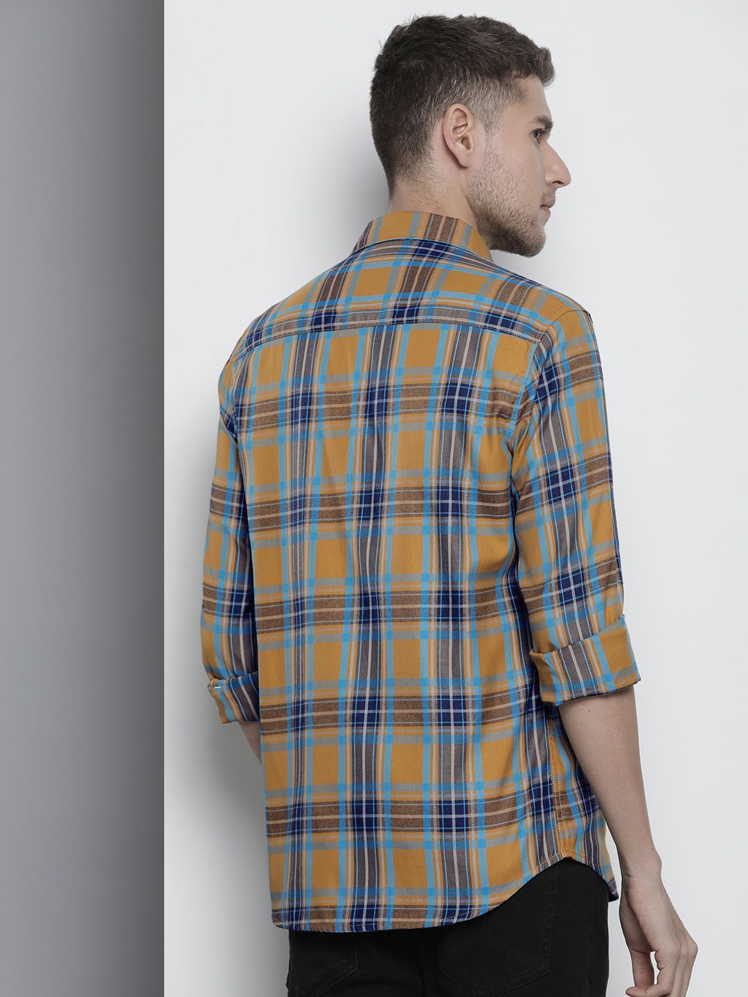The Indian Garage Co Smart Slim Fit Opaque Checked Casual Shirt