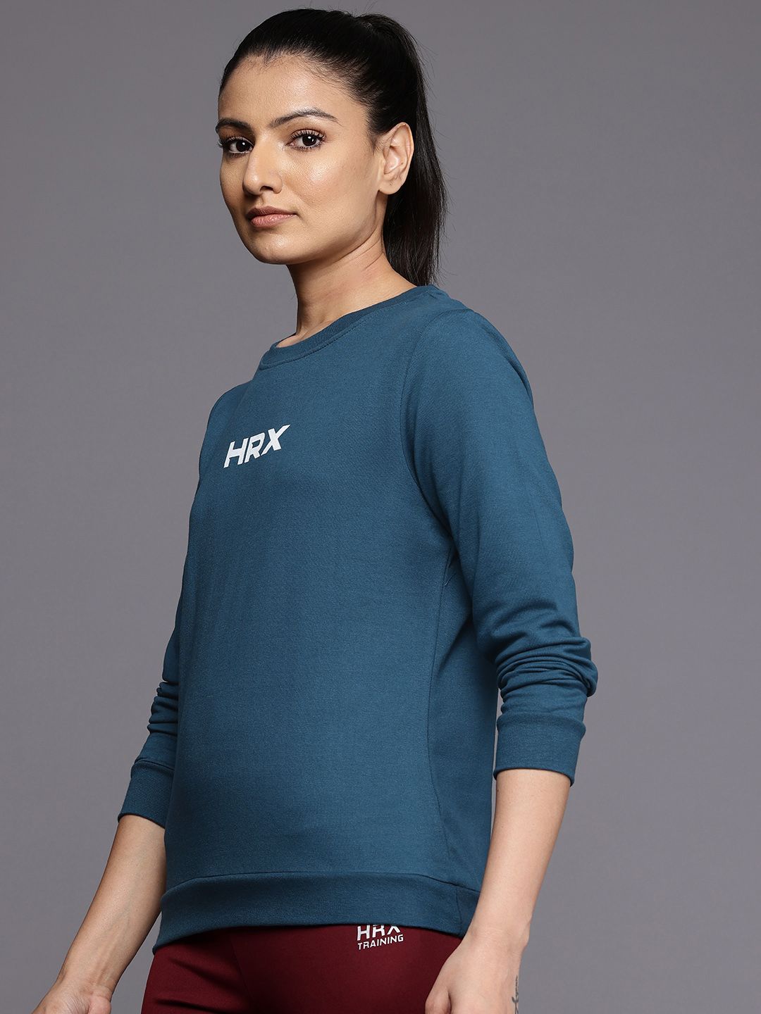 HRX by Hrithik Roshan Brand Logo Printed Sweatshirt