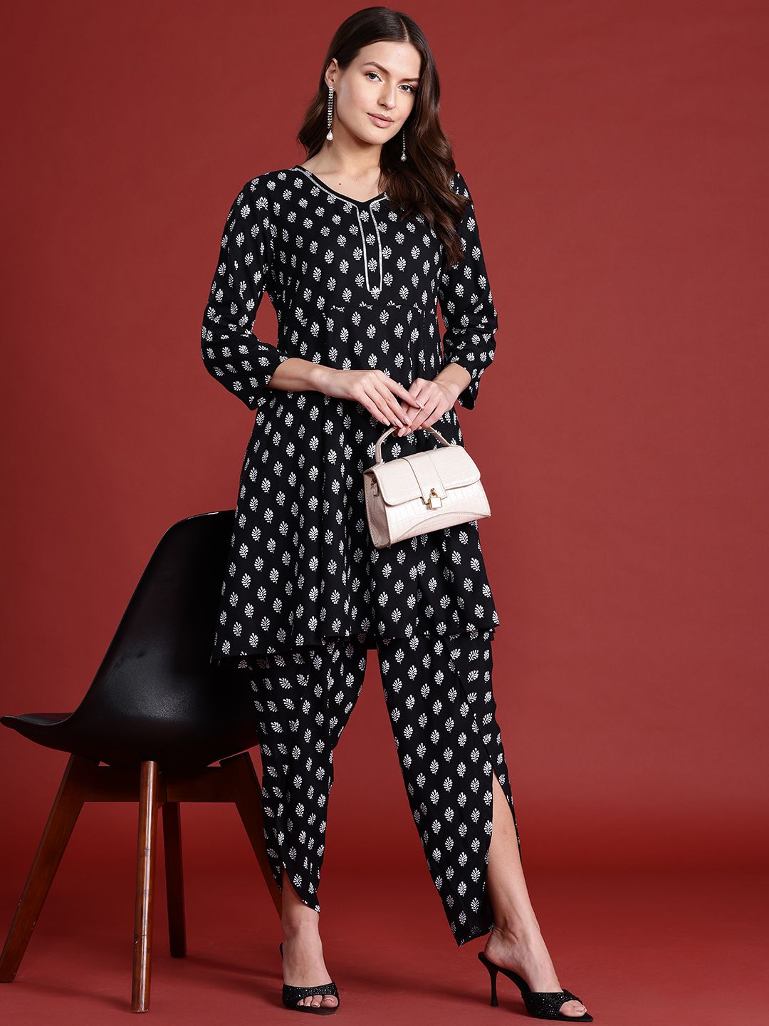 all about you Women Ethnic Motifs Print Kurta with Harem Pants