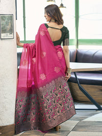 KALINI Floral Zari Silk Blend Saree