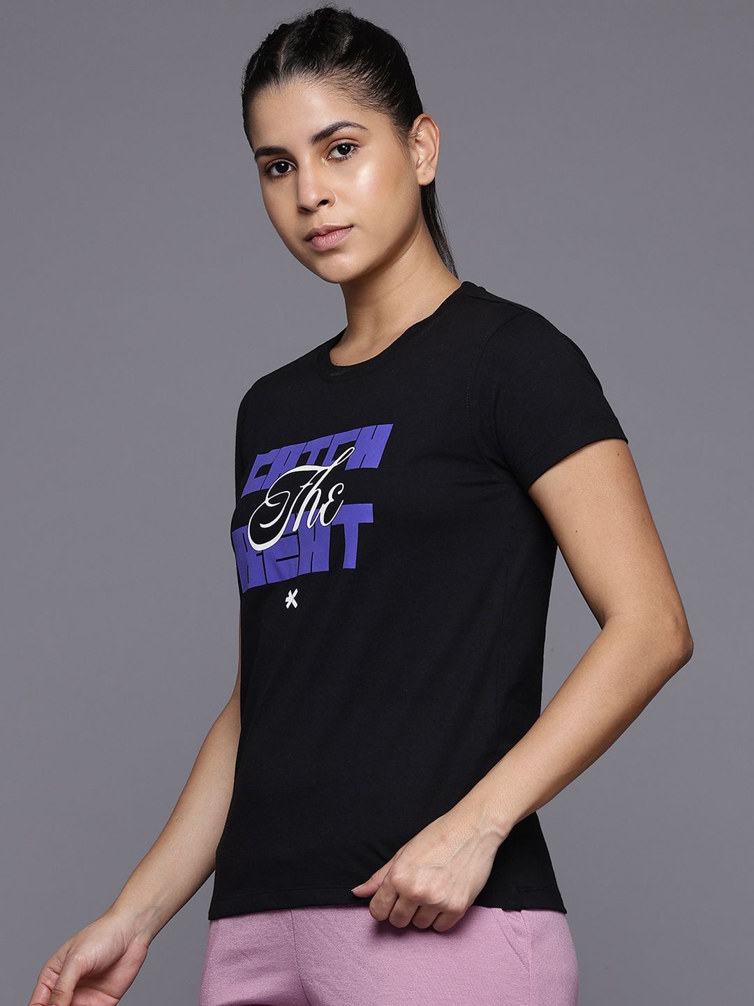 HRX by Hrithik Roshan Women Typography Printed Lifestyle T-shirt