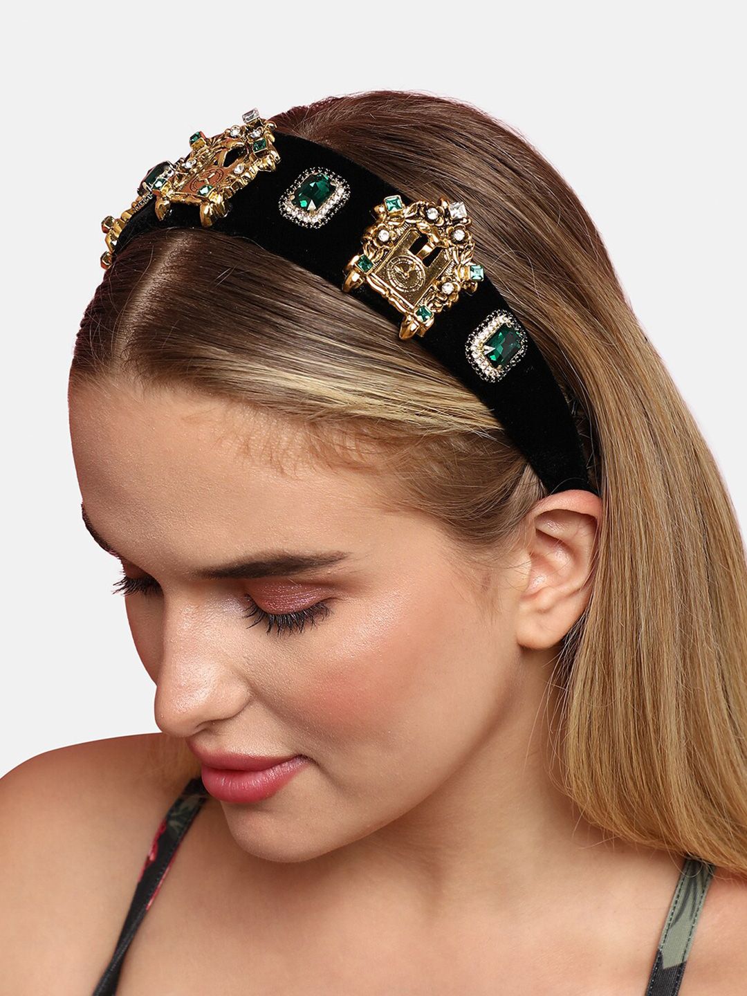 SOHI Embellished Fabric Hairband