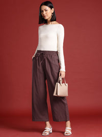 all about you Women Cropped Cotton Linen Trousers