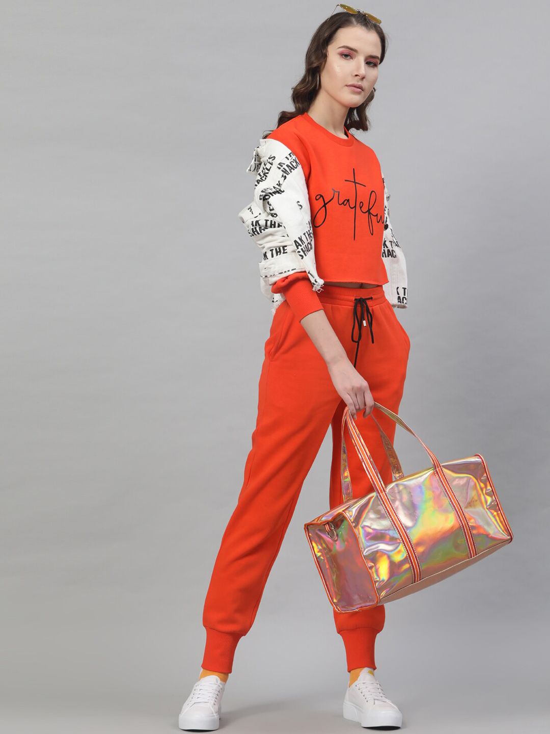 STREET 9 BASICS Women Orange Regular Fit Solid Joggers