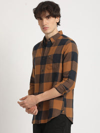 THE BEAR HOUSE Checked Slim Fit Pure Cotton Casual Shit