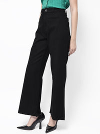 RAREISM Women Comfort Wide Leg High-Rise Stretchable Jeans