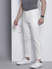 The Indian Garage Co Men Solid Slim Fit Chinos Trousers