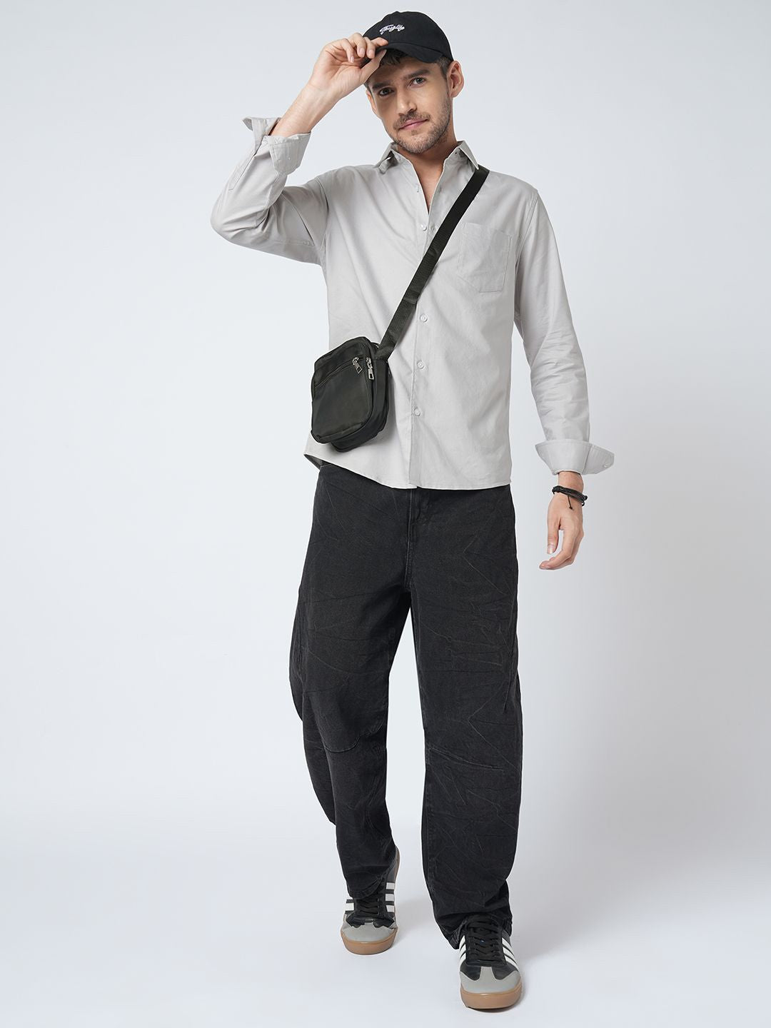 VASTRADO Earth Haze Everyday Classic Slim Fit Pure Cotton Casual Shirt