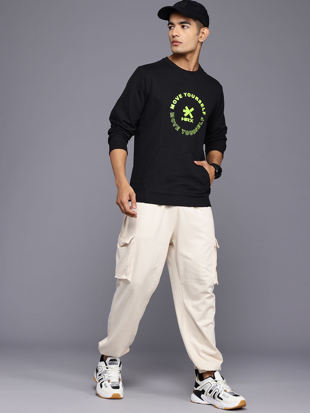 HRX by Hrithik Roshan Typography Print Training Sweatshirt