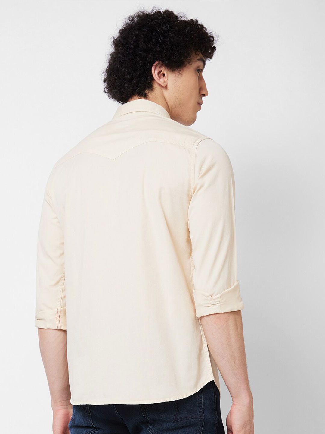 SPYKAR Spread Collar Cotton Casual Shirt